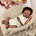 GYCV Reborn Baby Dolls Silicone Full Body Black Boy 19 Inch Lifelike Sleeping Baby Doll Poseable Realistic Newborn Baby Dolls African American Reborn Doll with Hair Gift Toys for Kids Age 3 Girls - Image 2