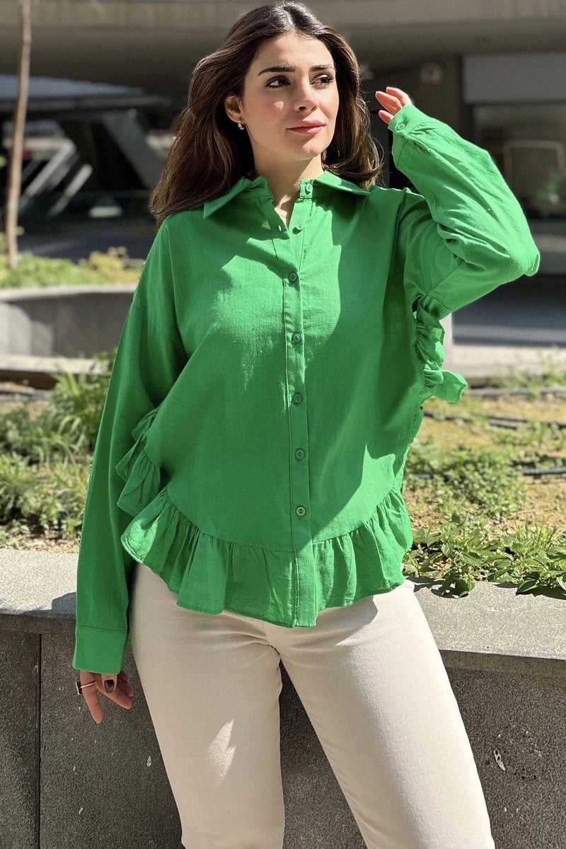 Weshaya Shirt Women Green - Image 1