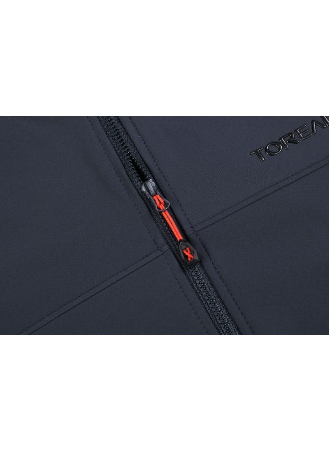 TOREAD Men's Softshell Jacket - TIEF SHELL-X3 Windproof, NTST02 Stretch Fabric, Outdoor Performance Wear Blue rock black  - Image 5