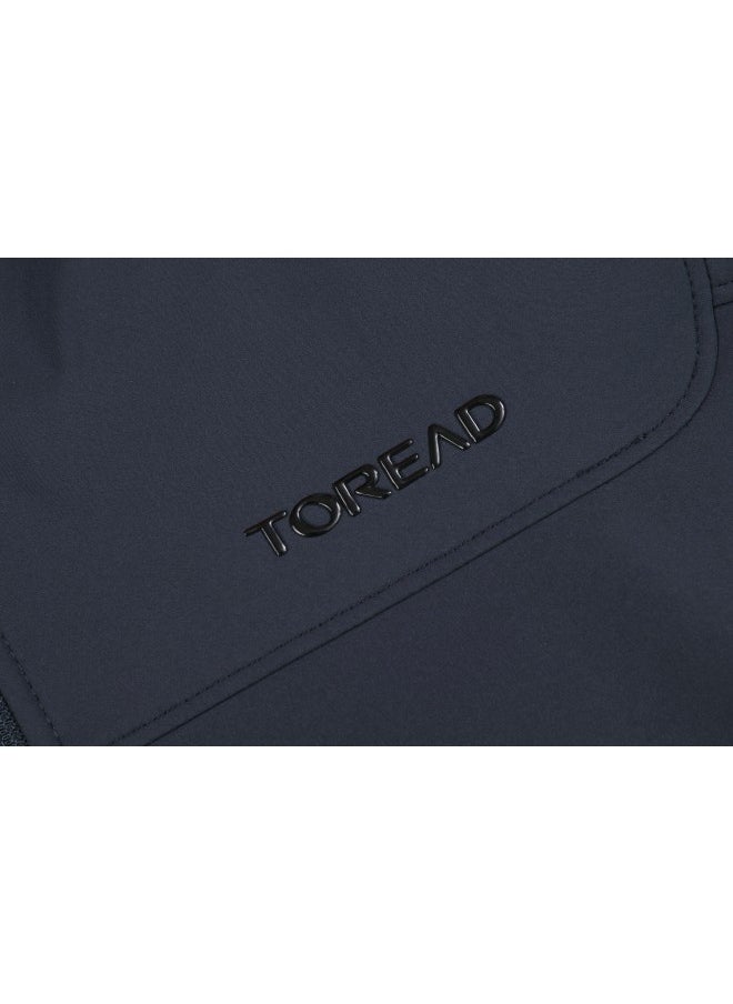 TOREAD Men's Softshell Jacket - TIEF SHELL-X3 Windproof, NTST02 Stretch Fabric, Outdoor Performance Wear Blue rock black  - Image 4