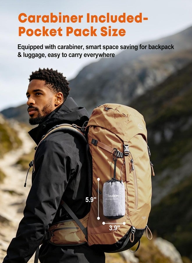 Trakiom Inflatable Camping Pillow with Carabiner, Air Travel Pillow - Image 2