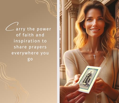 Trendzeen St Martin Prayer Card - San Martin De Porres Oracion, The Lord's Prayer - Made In Italy, Laminated English and Spanish Saint Martin De Porres Holy Card - 3 Items - Image 4
