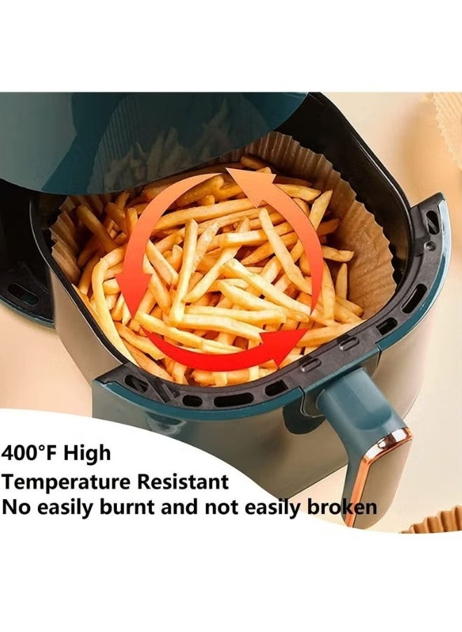 Generic Air Fryer Disposable Paper Liner, 100PCS Non-stick Air Fryer Paper Liners, Oil-proof Parchment Paper liners Disposable Air Fryer Liner, Food Pad Paper for Baking Microwave Roasting  - Image 4