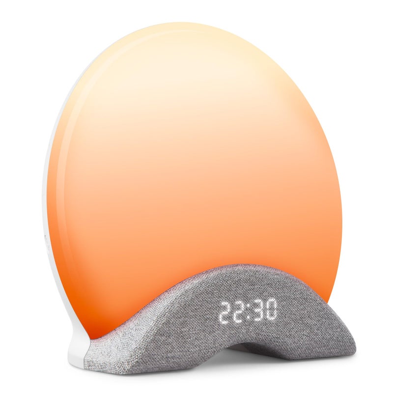 LaView Sunrise Alarm Clock White Noise Sound Machine Wake Up Light for Heavy Sleepers Bedroom with Sunrise Simulation Sleep AidDual AlarmsSnoozeAlarm Clock for Heavy SleepersAdultBaby