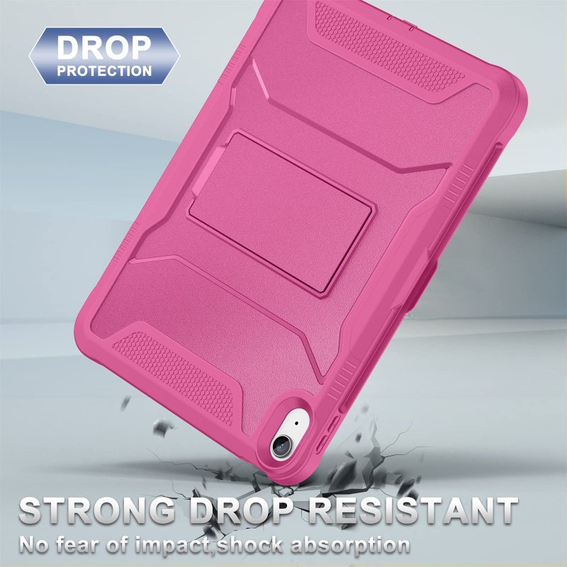 Soke Case for iPad (A16) 11th Generation 11-inch 2025, iPad 10th Generation 10.9-inch 2022, with Built-in Screen Protector and Kickstand, Rugged Full Body Protective Cover - Hot Pink - Image 5