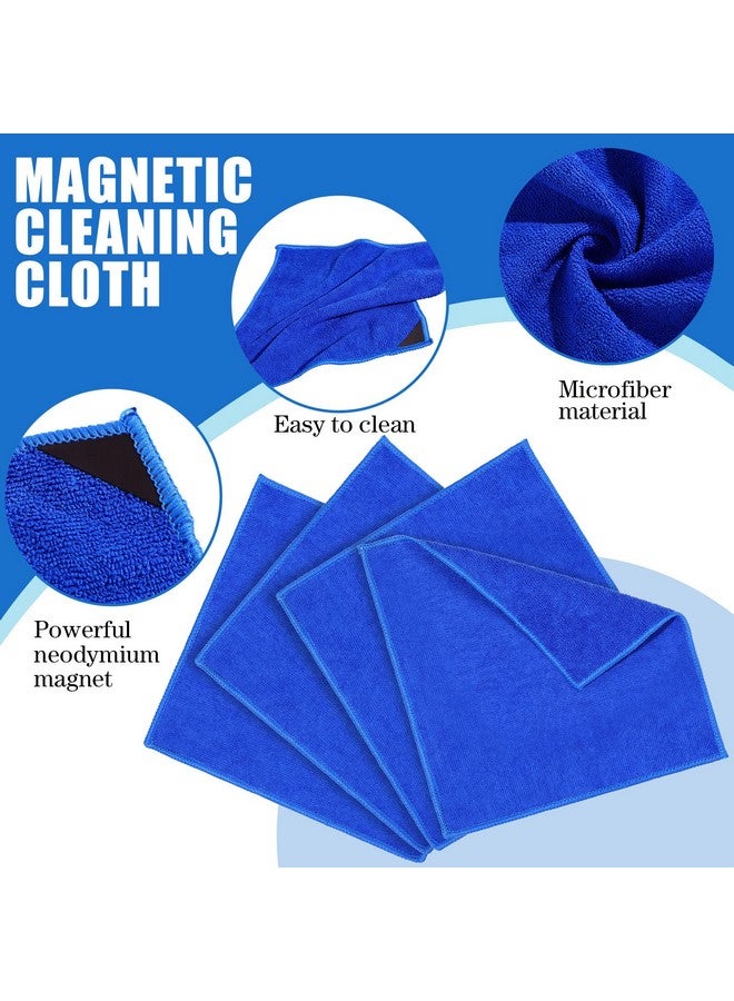 Zopeal 8 Packs Magnetic Cleaning Cloth Microfiber Dry Erase Eraser Magnetic Whiteboard Eraser Washable Dry Erasers For Whiteboard Dry Erase Cloth For Home And Office, 10'' X 9.25''(Blue) - Image 5