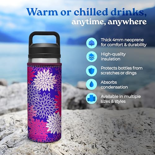 Koverz 24-30oz 750ml Water Bottle Carrier with Shoulder Strap, Water Bottle Insulator - Midnight Mums - Image 5
