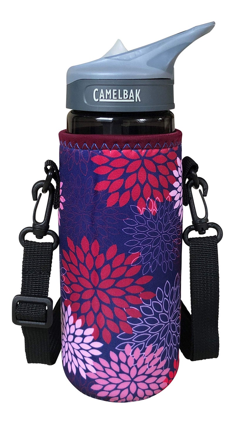 Koverz 24-30oz 750ml Water Bottle Carrier with Shoulder Strap, Water Bottle Insulator - Midnight Mums - Image 1