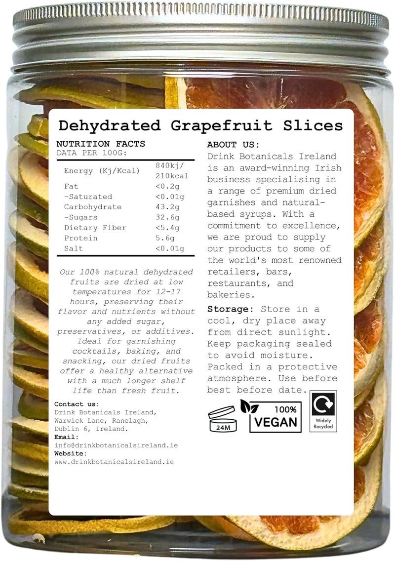 Drink Botanicals Ireland Natural Dehydrated Grapefruit Slices - 140g for Cocktails, Baking, and Decorations - Image 2