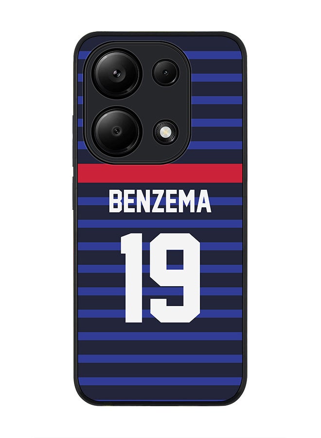 Stylizedd Rugged Black Edge Case for Xiaomi Redmi Note 13 Pro 4G / Xiaomi Poco M6 Pro 4G Case Cover- Football Team - France, Player Name - Benzema - Image 1