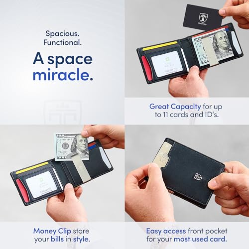 TRAVANDO Mens Wallet with Money Clip AUSTIN RFID Blocking Leather Bifold Credit Card Holder for Men with Gift Box - Image 3