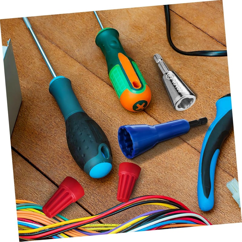 2Pcs Wire Twisting Tool for Drill Electrician Wire Connector Driver Nut Compact Wire Stripping Tool for Quick Splice Connectors Efficient Cable Twisting and Precision Handling - Image 3