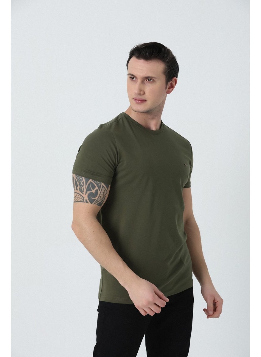 Men's Crew Neck Logo Embroidered Basic Lycra Jersey T-Shirt - pzsku/Z152863F2D98A372B835DZ/45/_/1740652471/9ca506f9-368a-4dc5-a6cd-8806f70250df