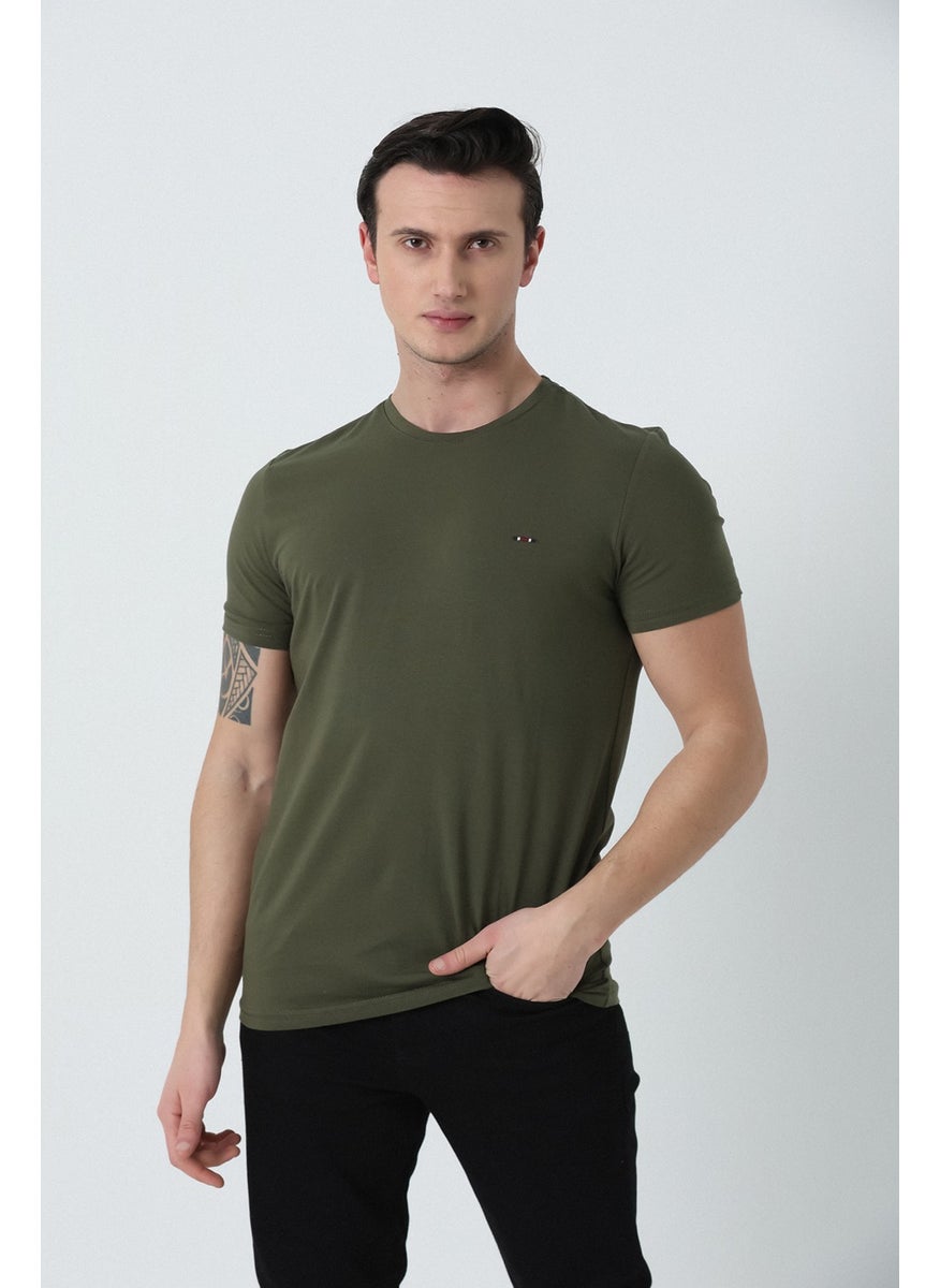 Men's Crew Neck Logo Embroidered Basic Lycra Jersey T-Shirt - pzsku/Z152863F2D98A372B835DZ/45/_/1740652485/764d6bd8-8cb6-4f9d-b8df-89e00c9e8565