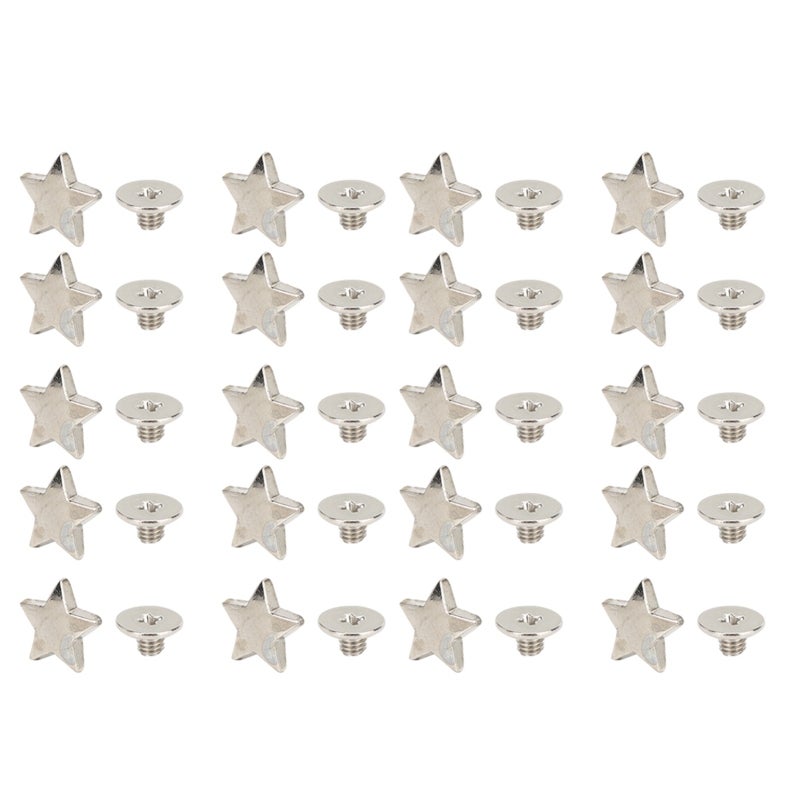 Star Shape Rivet: 3 Styles, Plated Shiny Surface, Rust & Corrosion Resistant - Pressure & Wear Resistant, Decorative Rivet for DIY Clothes Decoration, Punk Style Fashion - Image 1