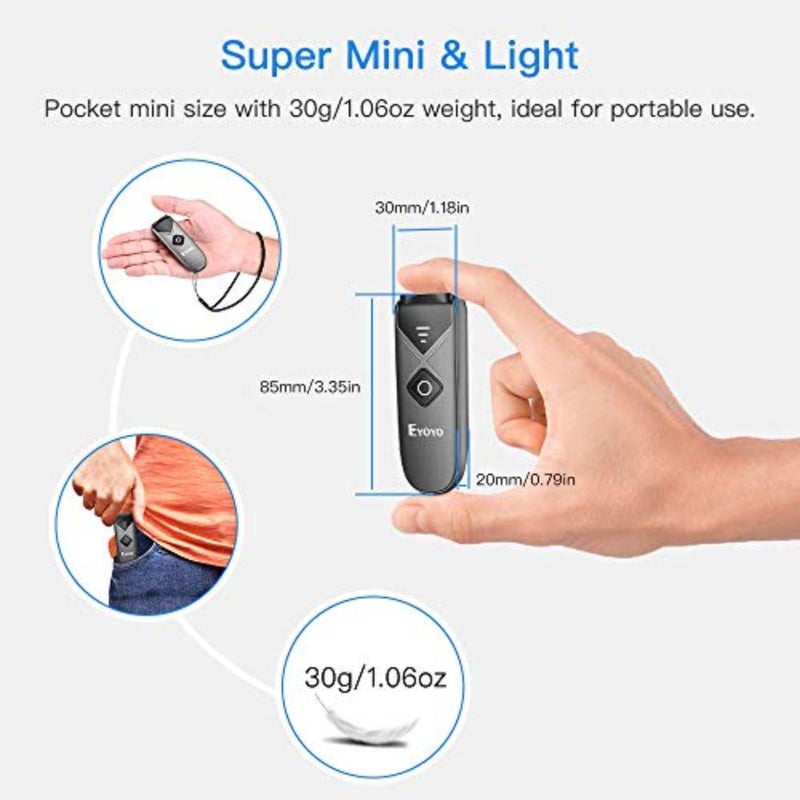 ماسح باركود بلوتوث 2Dand1D، قارئ باركود صغير لاسلكي محمول مع اتصال سلكي 2.4G لاسلكي/بلوتوث/USB ماسح رمز الاستجابة السريعة متوافق مع الوسادة والهاتف والأندرويد والكمبيوتر اللوحي - Image 2