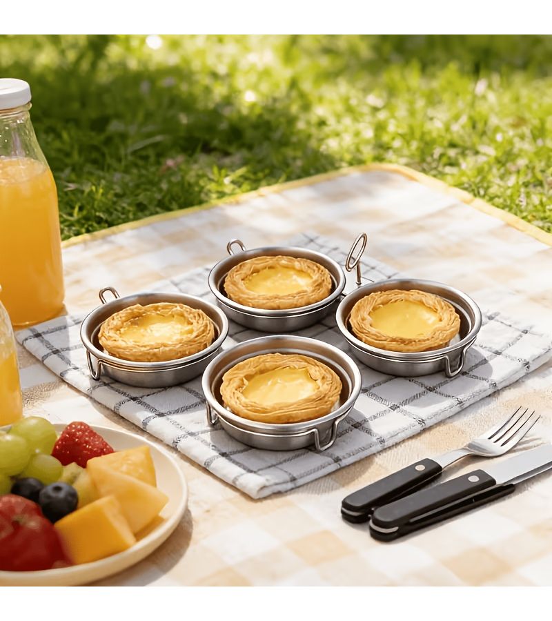 4Pcs Stainless Steel Steamer Trains Nonstick Easy Clean Egg Cooker - Image 5
