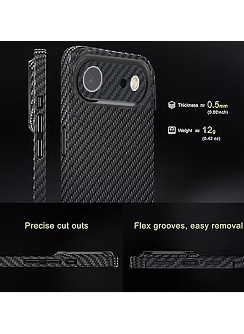Arabest Slim Fit Carbon Fiber Pattern Case for iPhone 17 Air - 0.5mm Thin - Image 4