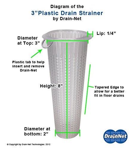 Drain-Net 3" Plastic Mesh Drain-Net Drain Strainer - Image 3