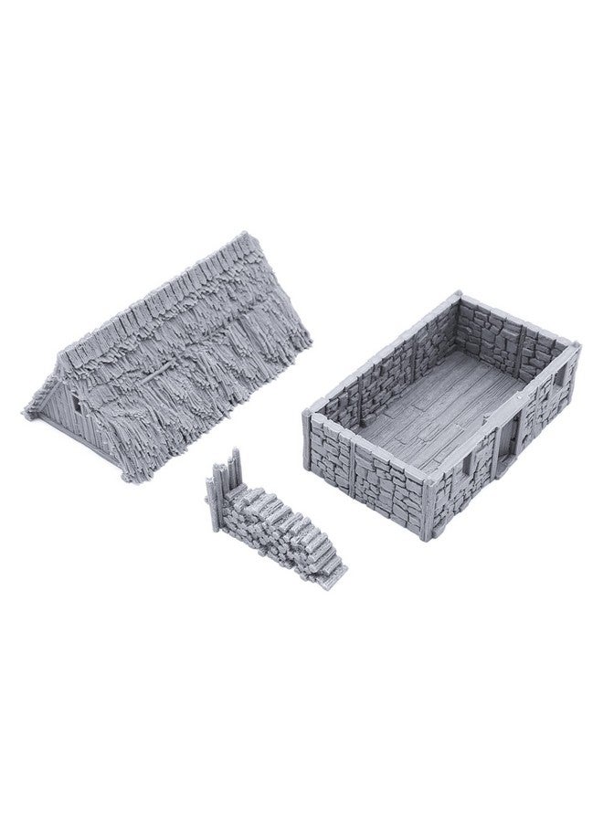 EnderToys Norman Stone Barn by Printable Scenery, 3D Printed Tabletop RPG Scenery and Wargame Terrain 28mm Miniatures - Image 3