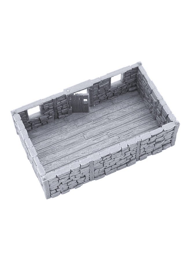 EnderToys Norman Stone Barn by Printable Scenery, 3D Printed Tabletop RPG Scenery and Wargame Terrain 28mm Miniatures - Image 4