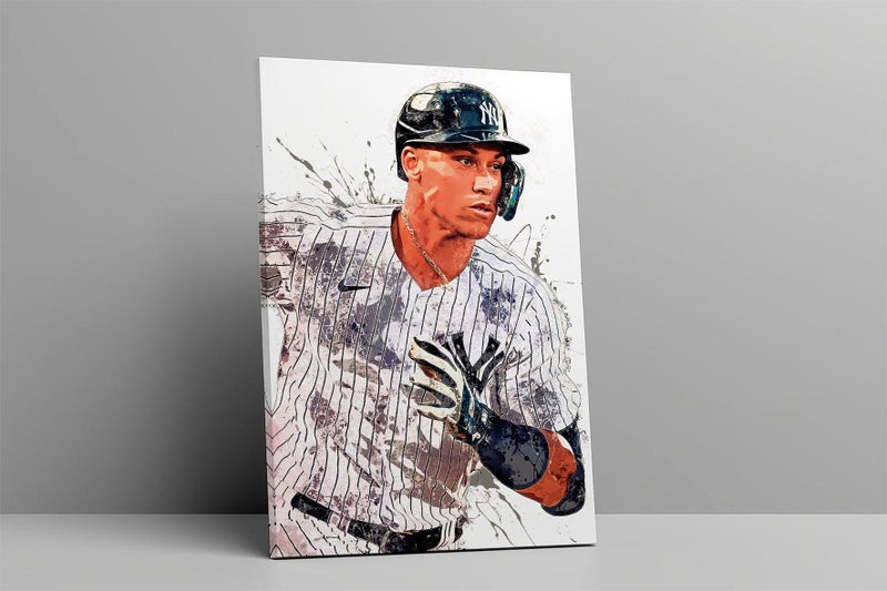 TNESSENTIAL Aaron Judge Poster New York Yankees Framed Canvas Print Baseball Wall Art Print MLB Artwork Home Decor E1 Birthday Gift - Image 5