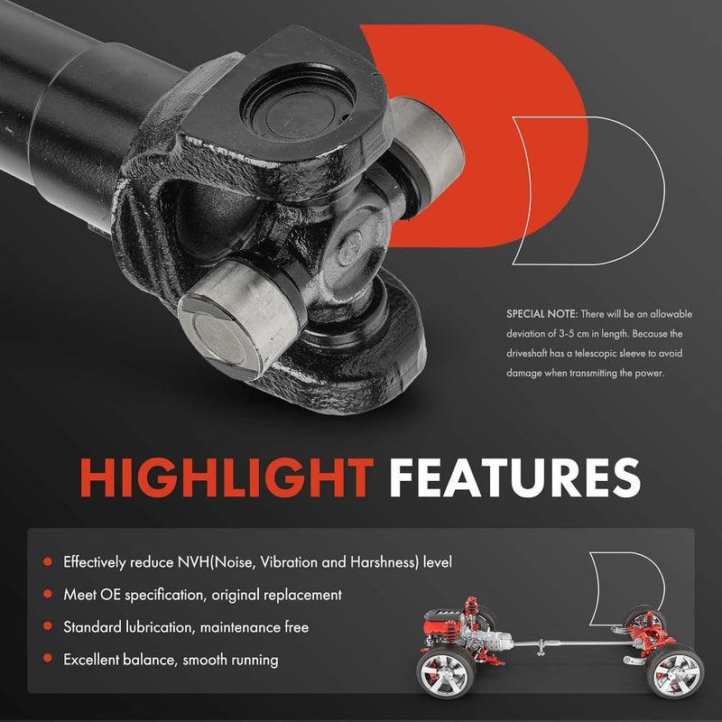 A-Premium Rear Drive Shaft Assembly for Jeep Wrangler - Image 4