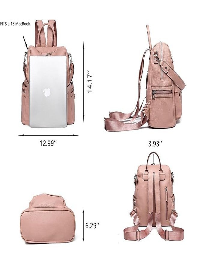 MUCHOVA Casual Backpack For Women Anti Theft Bag Daily Purpose Use Backpack For Women Pink (Pink) - Image 4
