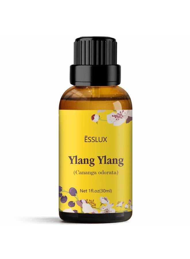 ESSLUX Ylang Ylang Essential Oil, Premium Grade Aromatherapy Essential Oils, Perfect for Diffuser, Massage, Soap & Candle Making, 30 ml - Image 1