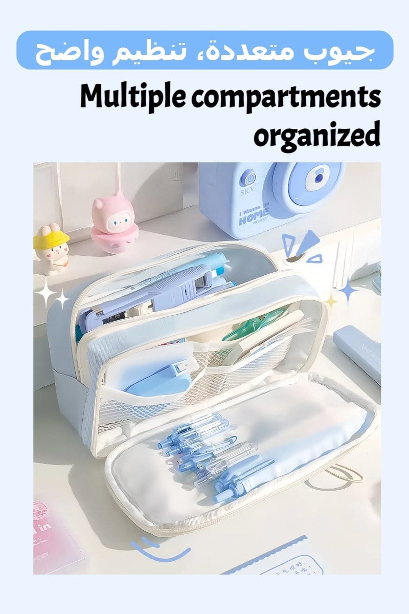 Fashionable Pencil Case, Multi-Compartment Stationery Case, Suitable for Boys and Girls to Store School Supplies - Image 5