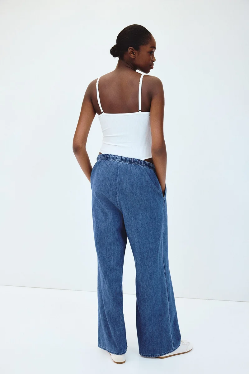 H&M  MAMA Denim drawstring trousers for Women | Best Price UAE
