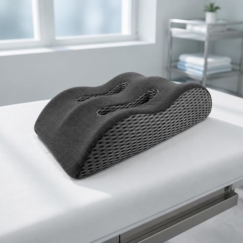Foam Leg Pillow Leg Lifting Cushion Breathable Cover Postural Support for Women, People with Varicose Veins, Bed, Rest, Light Gray 3D, 54 43 15 - Image 5