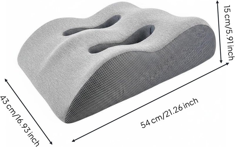 Foam Leg Pillow Leg Lifting Cushion Breathable Cover Postural Support for Women, People with Varicose Veins, Bed, Rest, Light Gray 3D, 54 43 15 - Image 4