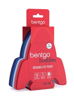 Bentgo Pack Of 4 Buddies Reusable Ice Pack - Rocket  - Image 3