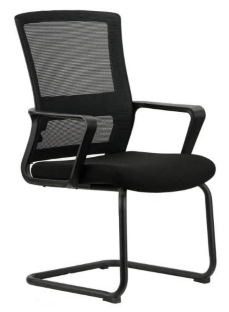 Ergonomic Mesh Office Chair with Fixed Armrests and Sturdy Steel Frame - Image 1