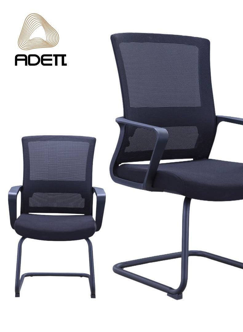 Ergonomic Mesh Office Chair with Fixed Armrests and Sturdy Steel Frame - Image 4