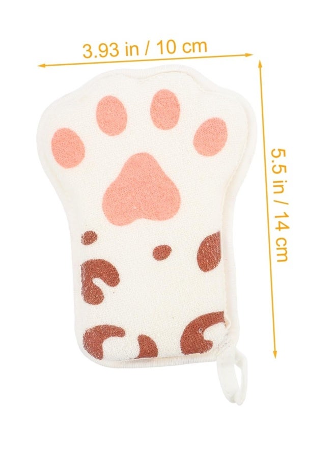 2Pcs Paw Bath Cotton Cartoon Towel Sponge Natural for Bathing Shower Mitten Mesh Exfoliating Brush Body Cleaning Scrubber Kid Loofah Child Net - Image 4