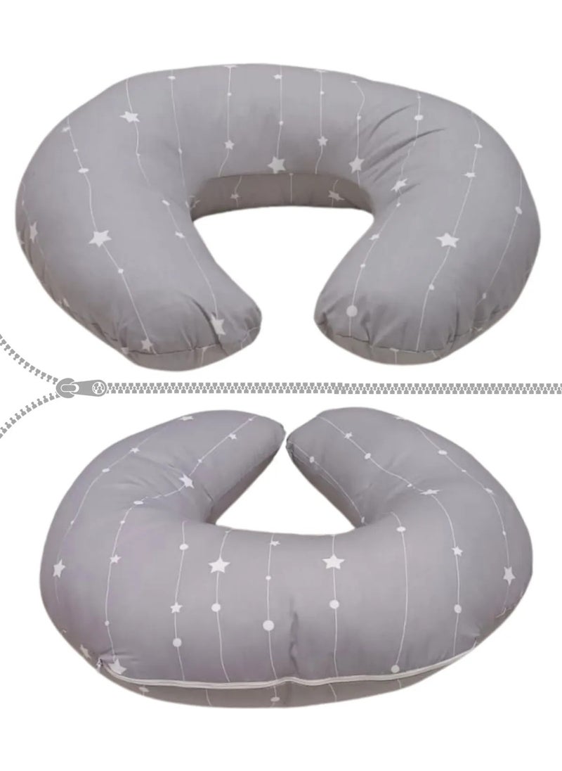 Nursing Pillow / Baby Support Cushion, Maternity Pillow, Cotton Fabric, Stars, Anthracite Grey - pzsku/Z1528D8D197490AEF9E7BZ/45/_/1730866486/33528f14-3ddb-4ef5-8e40-b22ce8263b1f