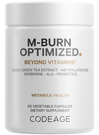 Codeage M-Burn Optimized Supplement - Decaffeinated Green Tea Std. to 50% EGCG, Berberine, Akkermansia, Vitamin B12 - Probiotics - Vitamins - 60 Capsules - pzsku/Z1528E10D3C20D55864F2Z/45/1750395861/8dcfad0c-117c-4eac-b077-c5ecfc9dd338