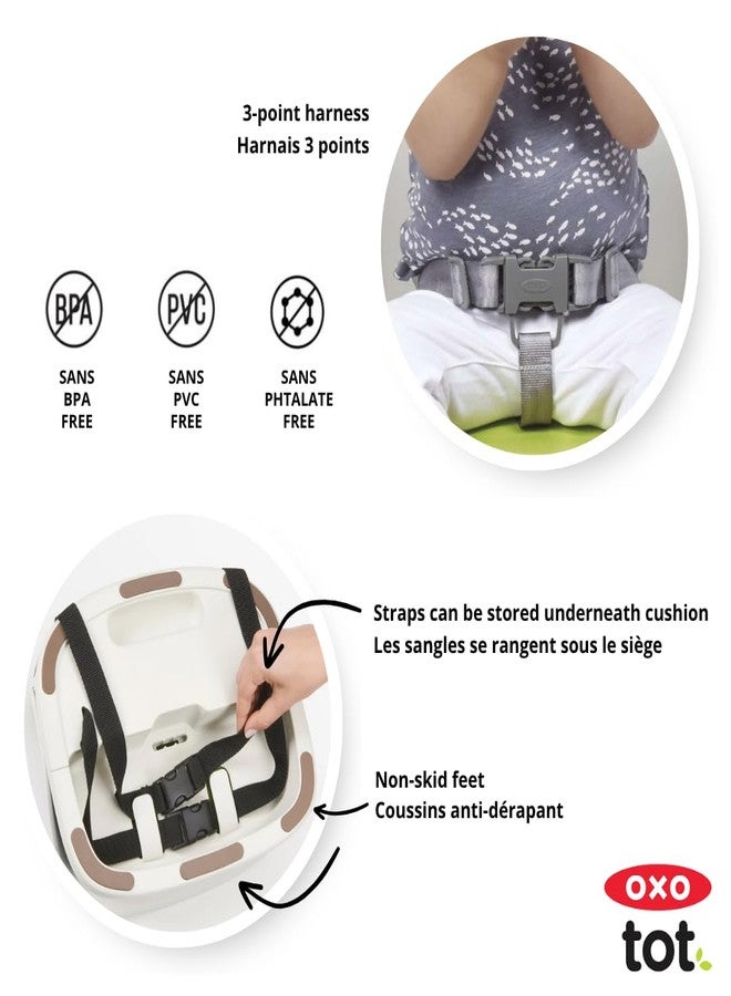 OXO Tot Perch Booster Seat with Straps, Gray - Image 3