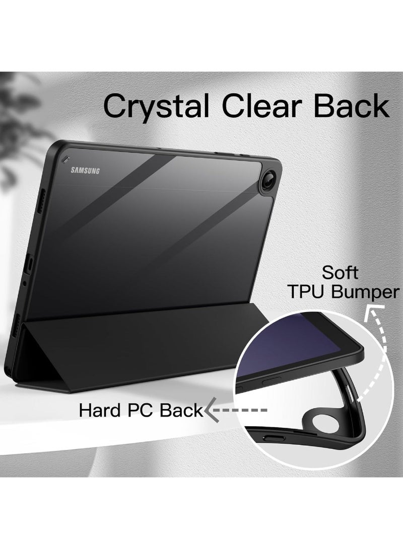 Rock Pow Case for Samsung Galaxy Tab A9+ / A9 Plus 11-Inch 2023 Clear Transparent Hard PC Back Protective Tri-Fold Stand Slim Tablet Cover Auto Wake/Sleep - Image 3