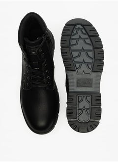 Lee Cooper Men's Solid Boots with Lace-Up Closure  - Image 4