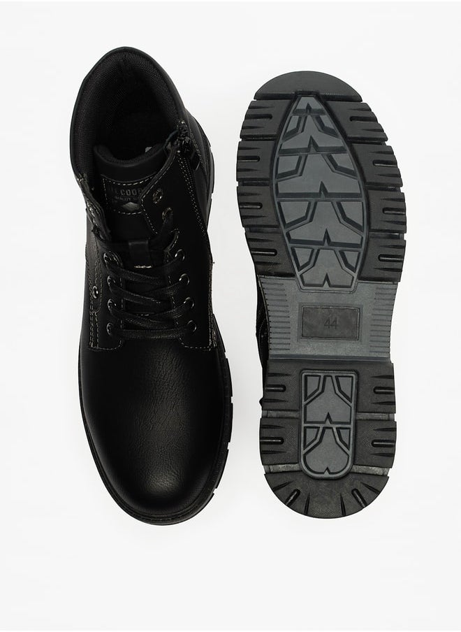 Lee Cooper Men's Solid Boots with Lace-Up Closure  - Image 4