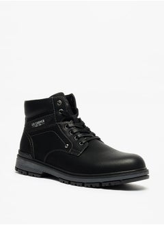 Lee Cooper Men's Solid Boots with Lace-Up Closure  - Image 1
