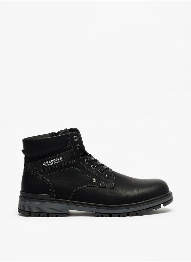 Lee Cooper Men's Solid Boots with Lace-Up Closure  - Image 3