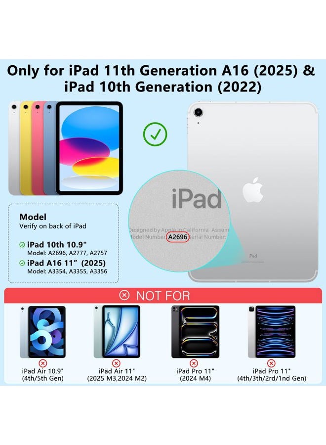 HotLife for iPad 10th Generation Case with Keyboard (10.9", 2022)，Touch Trackpad iPad Case with Keyboard 10th Generation，Backlight, 360° Rotatable, Thin & Light for iPad 10th Gen 10.9 - Image 2