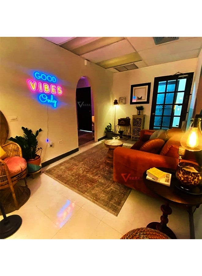 VNDRA® Good Vibes Only Signs Light LED Art Decorative Sign neon light for wall, home Decor for room decor light for bedroom Party Living Room Bar Pub Hotel Beach,Restaurants(17X19 In) Multicolour. - Image 5