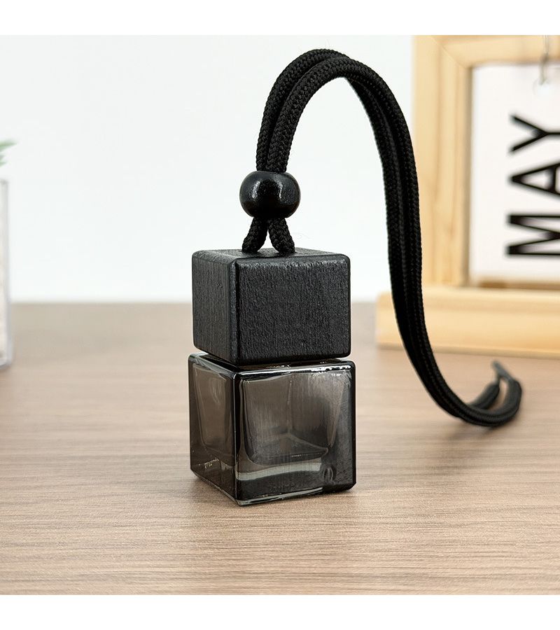 5pcs 0.27oz Empty Glass Perfume Bottles with Black Square Wooden Caps Gradient Colors for Car Freshener and Automotive - Image 2