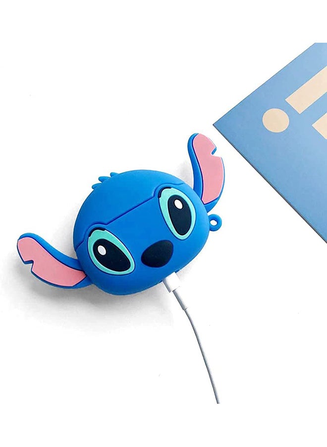 Stitch Cartoon Case Cover For Apple AirPods Pro Blue - Image 1