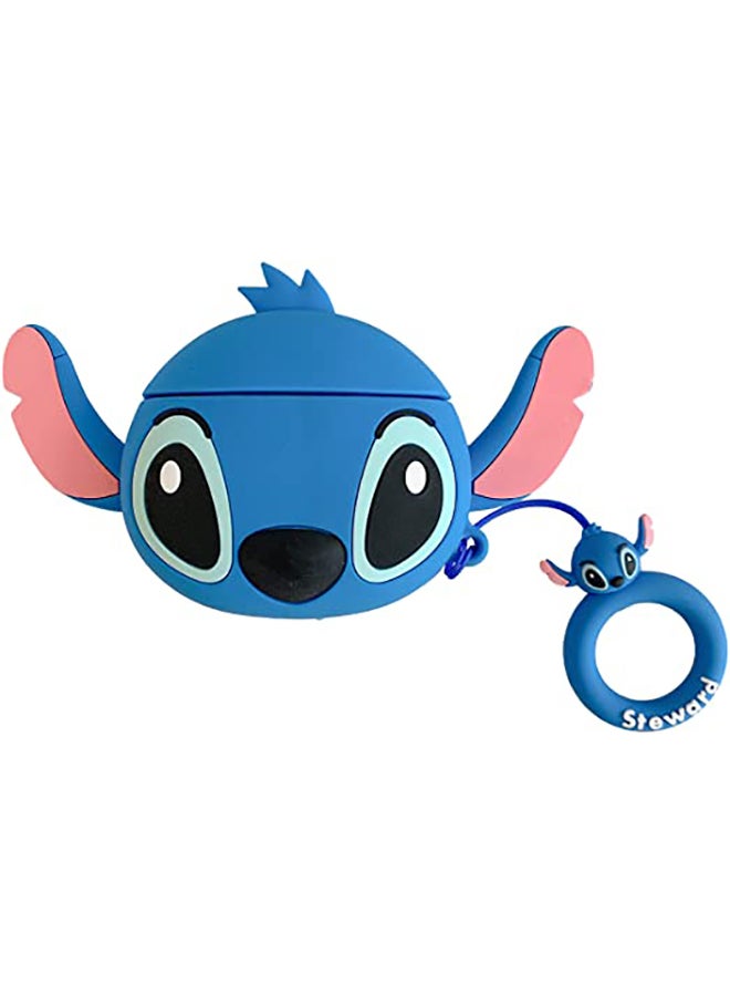 Stitch Cartoon Case Cover For Apple AirPods Pro Blue - Image 2